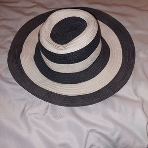 Striped floppy hat
